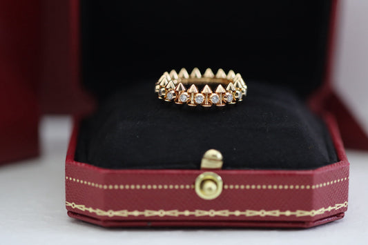 ¡®SpriteJewelry¡¯Double‑Row Spike Full‑Diamond Band Ring