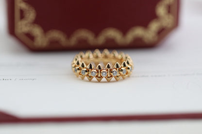 ¡®SpriteJewelry¡¯Double‑Row Spike Full‑Diamond Band Ring