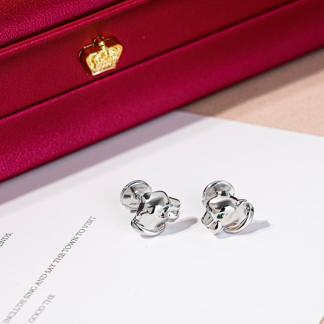 ¡®SpriteJewelry¡¯Polished Panther‑Head Earrings