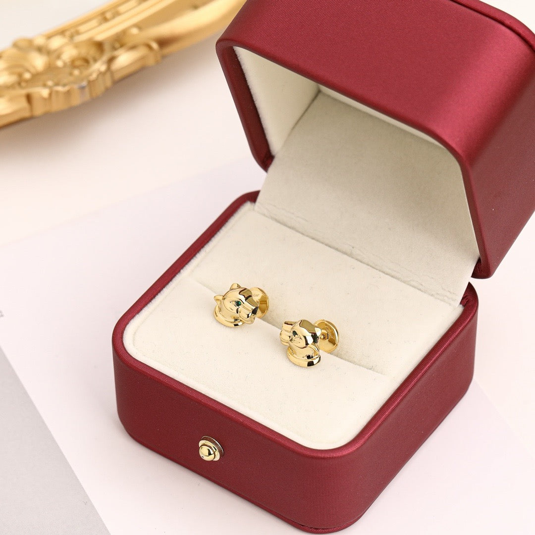 ¡®SpriteJewelry¡¯Polished Panther‑Head Earrings