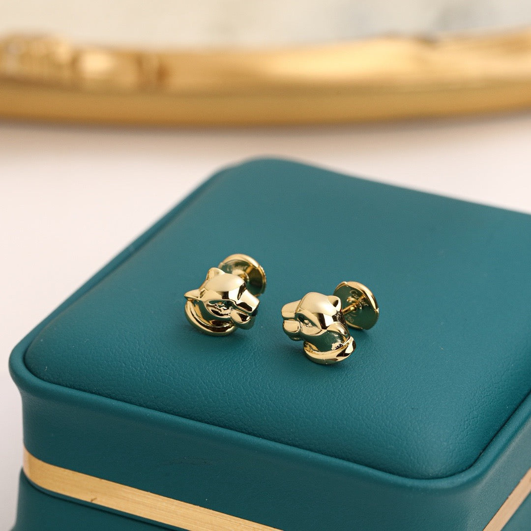 ¡®SpriteJewelry¡¯Polished Panther‑Head Earrings
