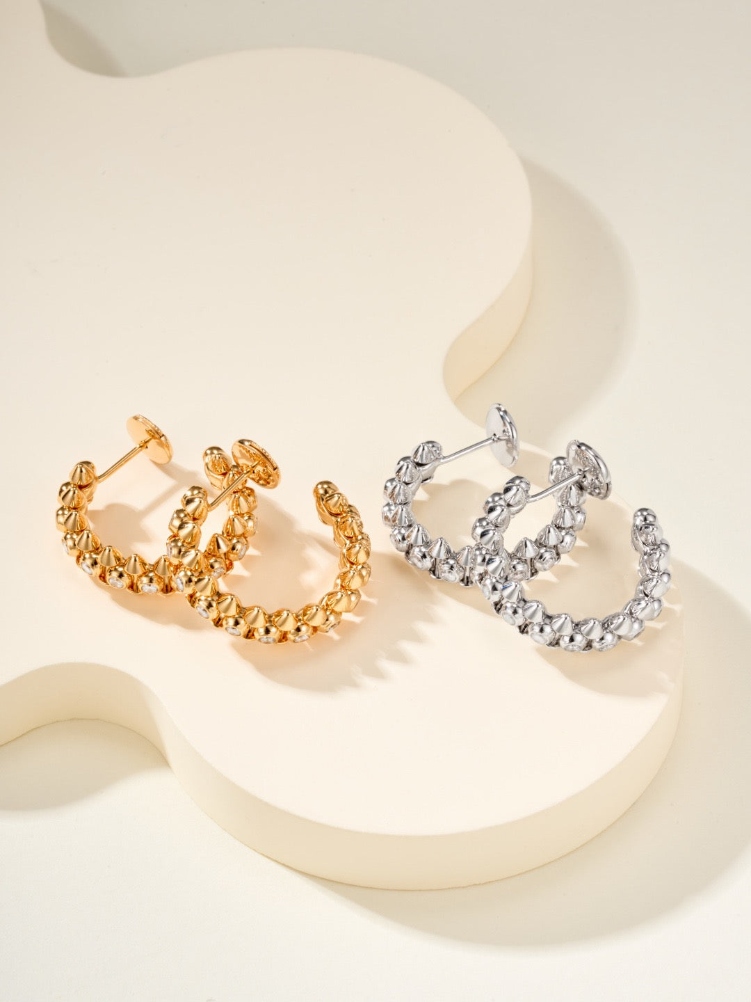 ¡®SpriteJewelry¡¯Clash‑de  Spiked Diamond Earrings