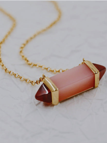 ¡®Sprite Jewelry¡¯Color Stone Bar Pendant Necklace