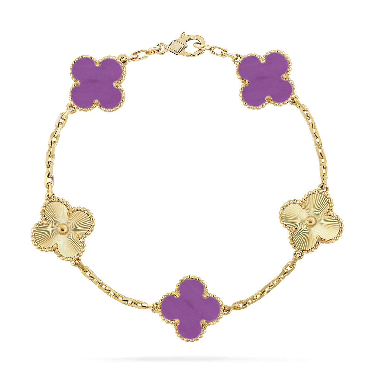 [Sprite Jewelry]New  CLOVER 5 MOTIF VIOLET BRACELET COLLECTION