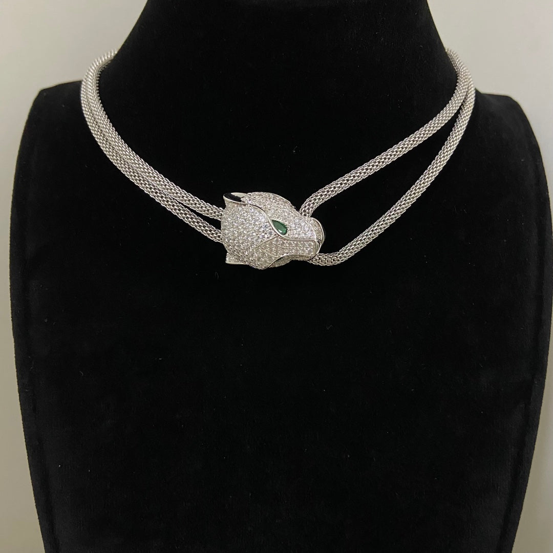 ¡®Sprite Jewelry¡¯Panther Head Layered Necklace