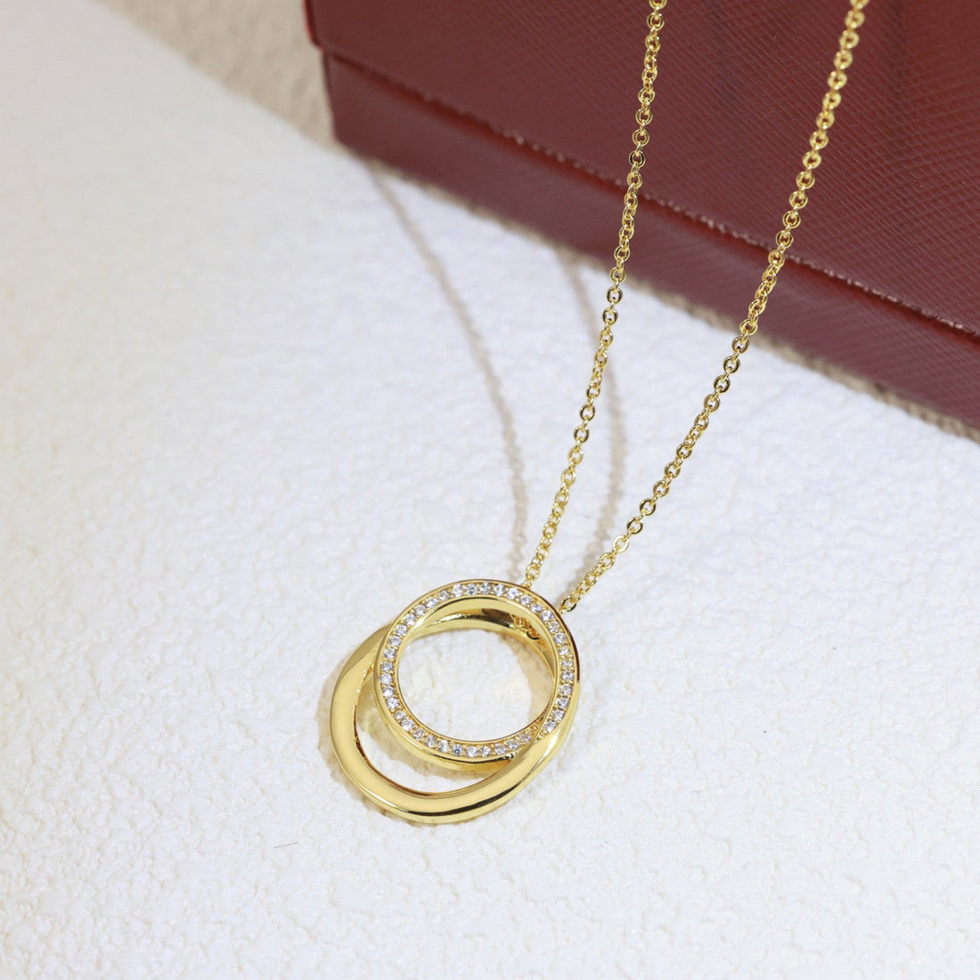 ¡®Sprite Jewelry¡¯Double Circle Pendant Necklace