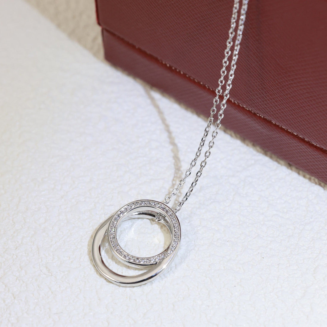 ¡®Sprite Jewelry¡¯Double Circle Pendant Necklace