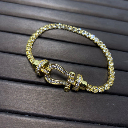 ¡®Sprite Jewelry¡¯FORCE  LARGE HORSESHOE FULL DIAMOND TENNIS BRACELET