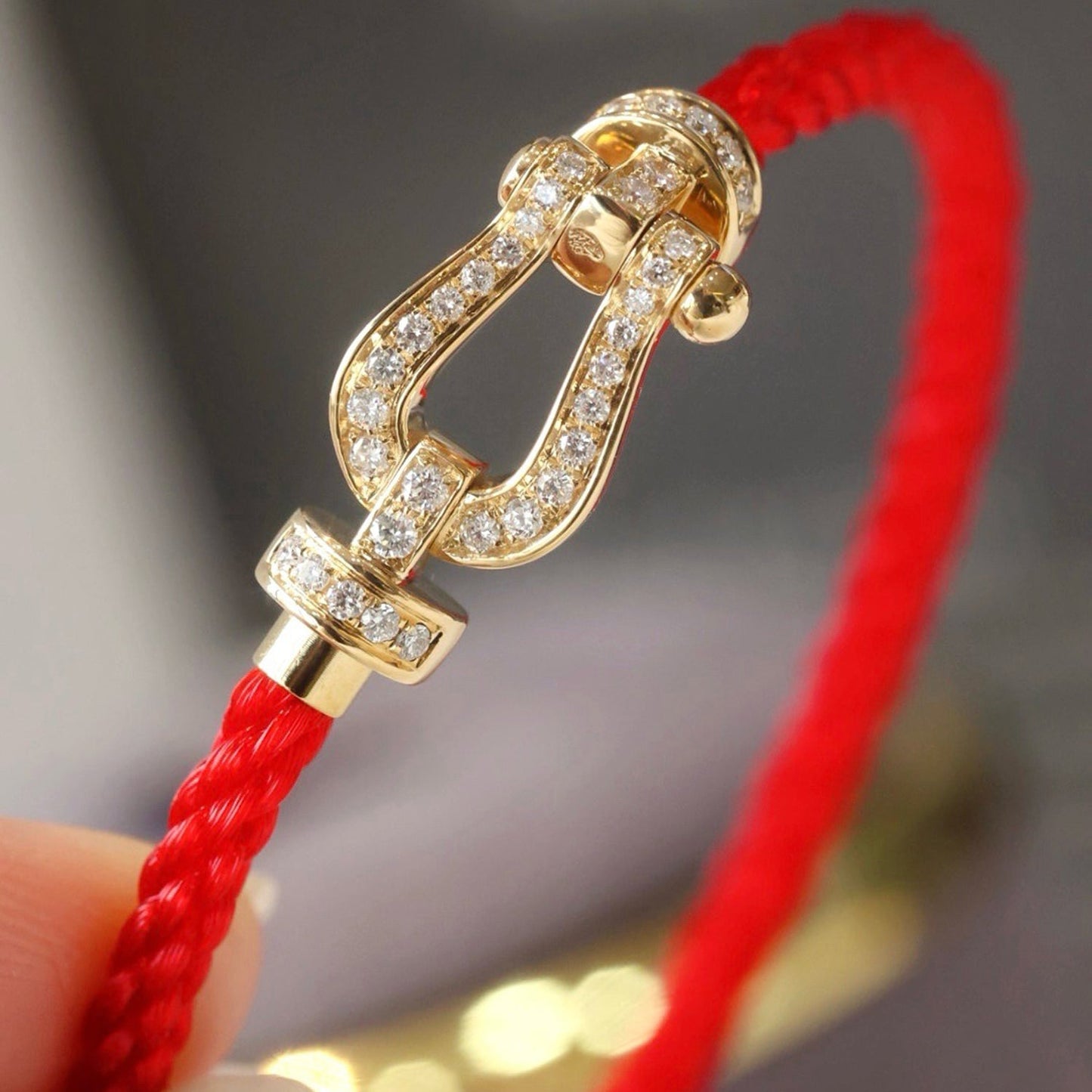 ¡®Sprite Jewelry¡¯FORCE LARGE HORSESHOE FULL DIAMOND BRACELET ROSE GOLD