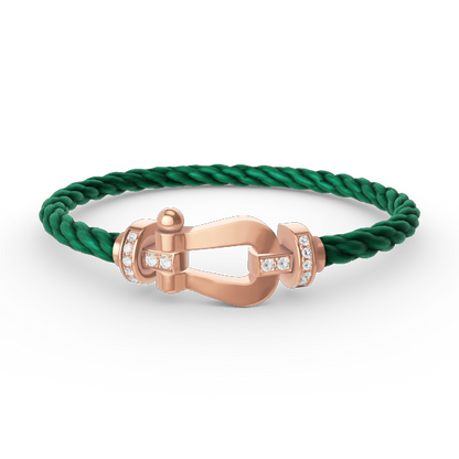 ¡®Sprite Jewelry¡¯FORCE LARGE HORSESHOE HALF DIAMOND BRACELET ROSE GOLD