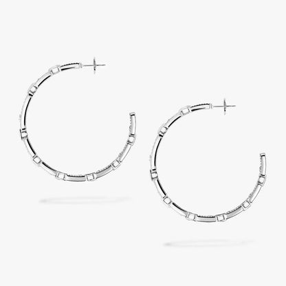 [Sprite Jewelry]Move Link Diamond Hoop Earrings