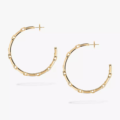 [Sprite Jewelry]Move Link Diamond Hoop Earrings