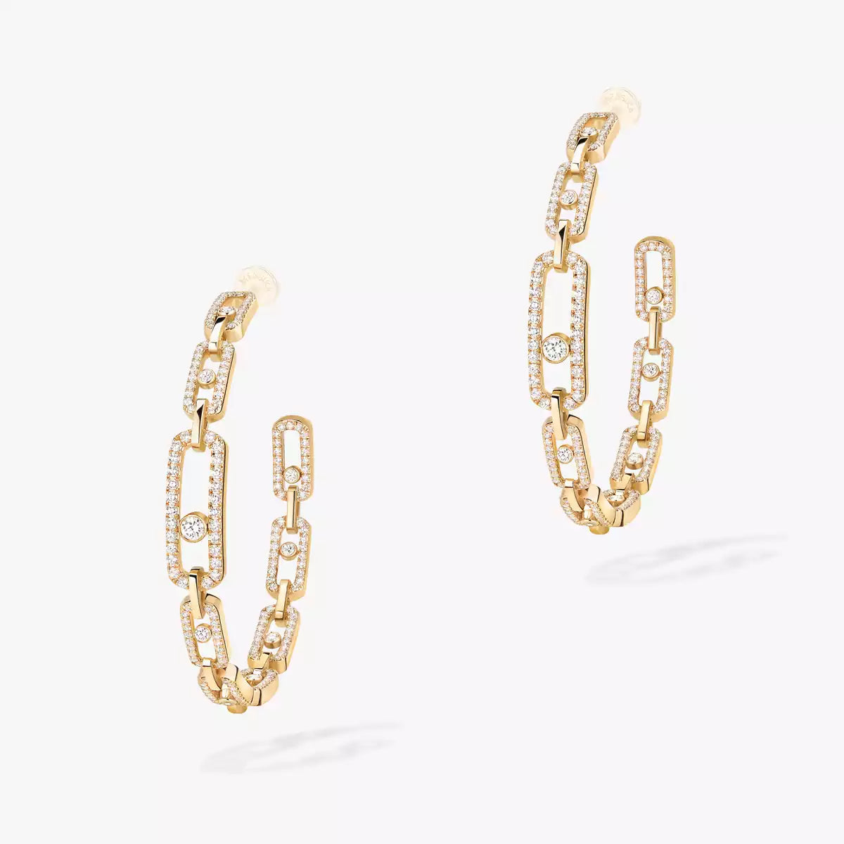 [Sprite Jewelry]Move Link Diamond Hoop Earrings
