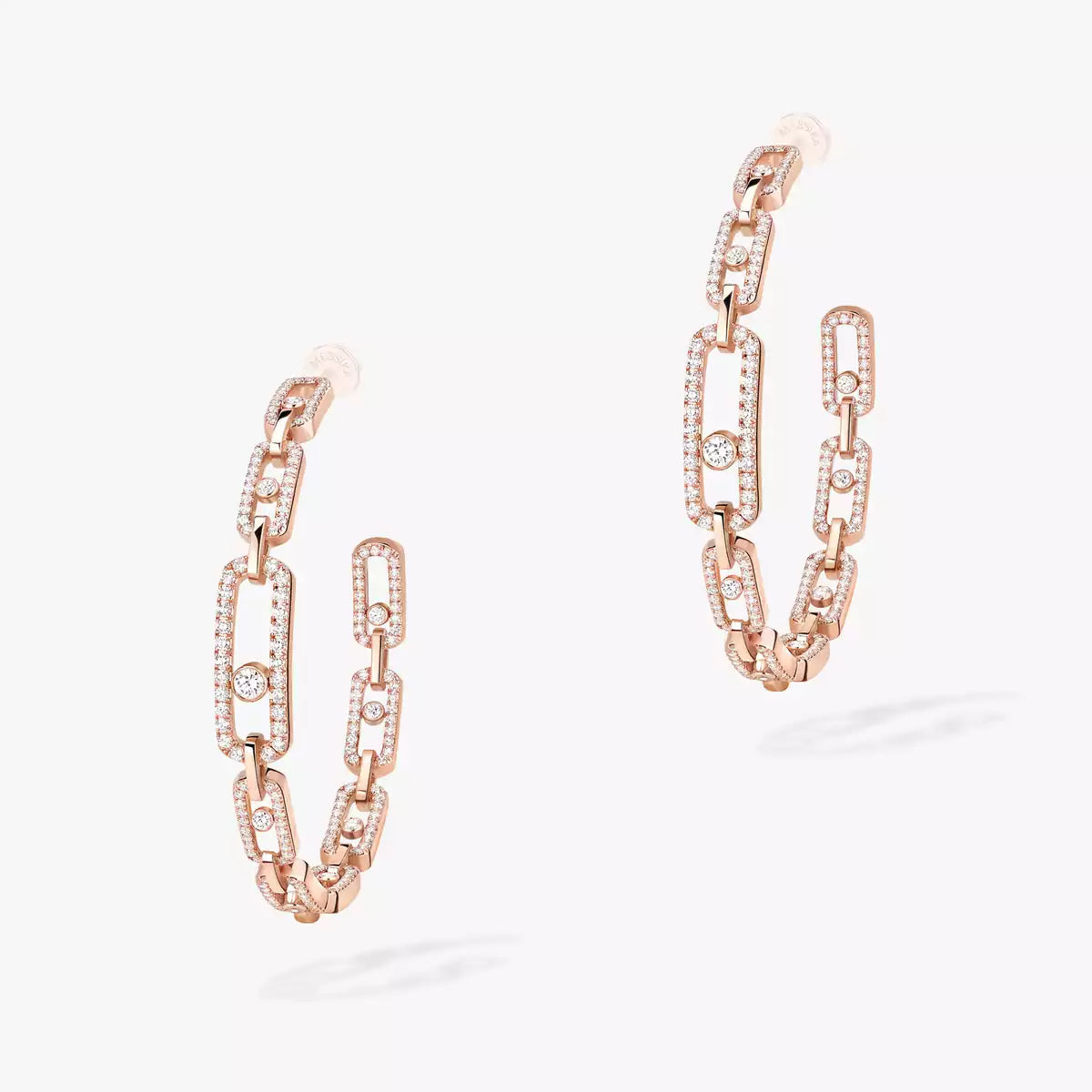 [Sprite Jewelry]Move Link Diamond Hoop Earrings
