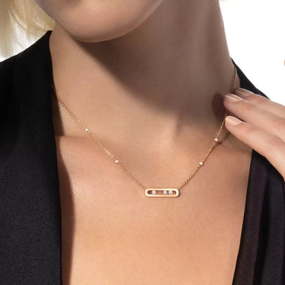 [Sprite Jewelry] Baby Move Gold Diamond Necklace