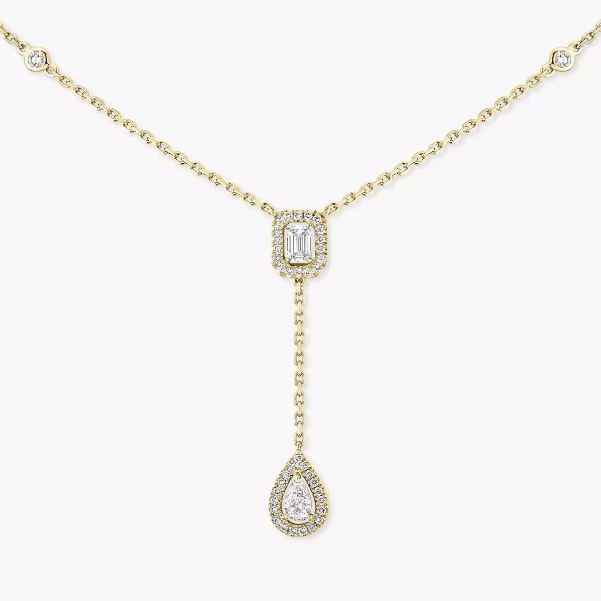 [Sprite Jewelry]Gold Diamond Tie Necklace