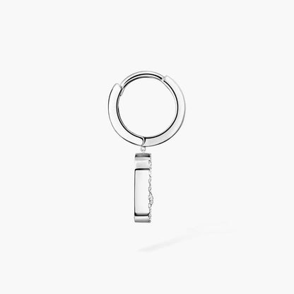 [Sprite Jewelry]Move Uno Single Diamond Hoop Earring