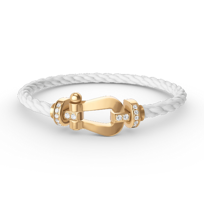 ¡®Sprite Jewelry¡¯FORCE LARGE HORSESHOE HALF DIAMOND BRACELET GOLD