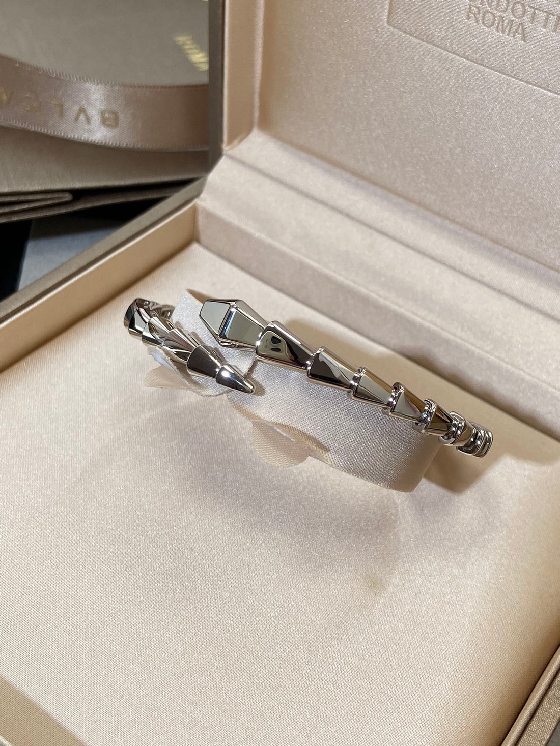 [Sprite Jewelry]Viper Silver No‑Diamond Snake Bracelet