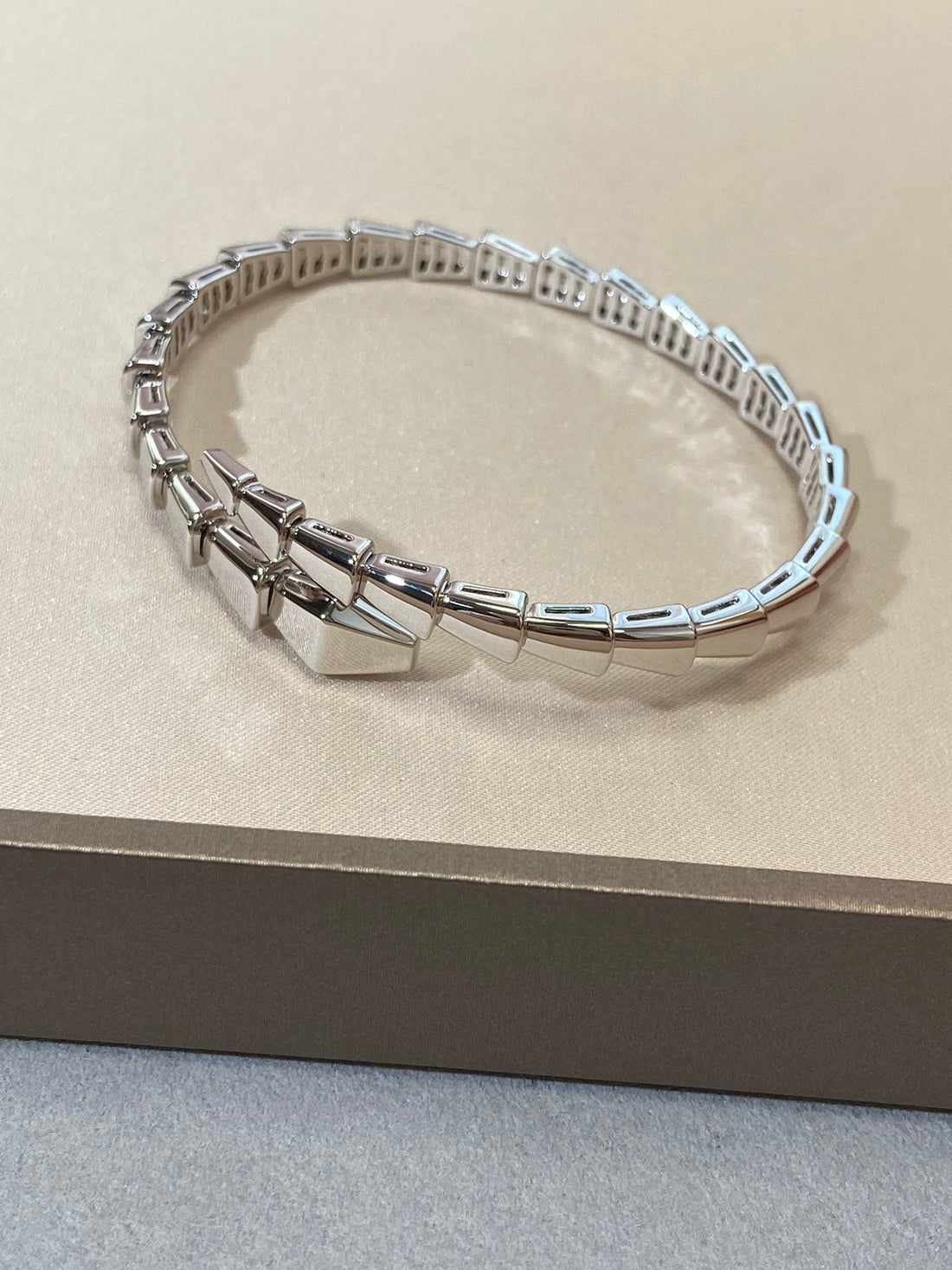 [Sprite Jewelry]Viper Silver No‑Diamond Snake Bracelet