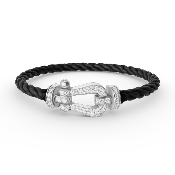 ¡®Sprite Jewelry¡¯FORCE LARGE HORSESHOE FULL DIAMOND BRACELET SILVER