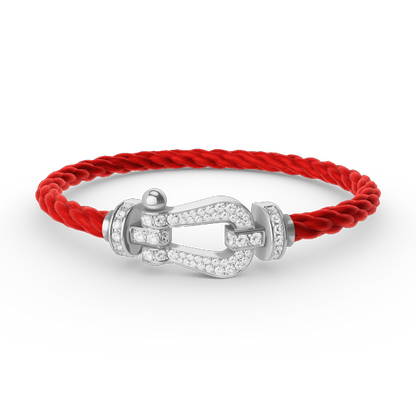 ¡®Sprite Jewelry¡¯FORCE LARGE HORSESHOE FULL DIAMOND BRACELET SILVER